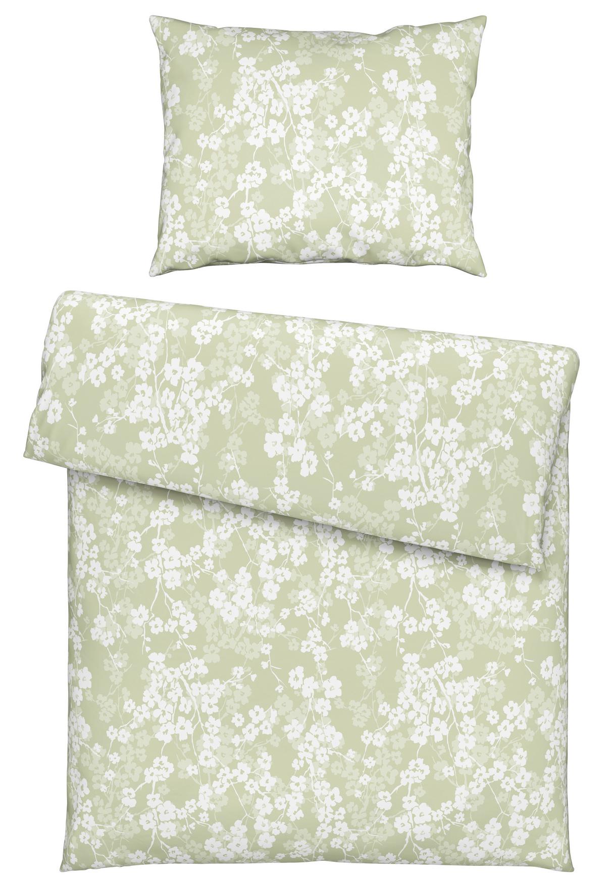 Posteľná bielizeň Catrin, 70/90 140/200cm - šalviovozelená, Lifestyle, textil (140/200cm) - Modern Living