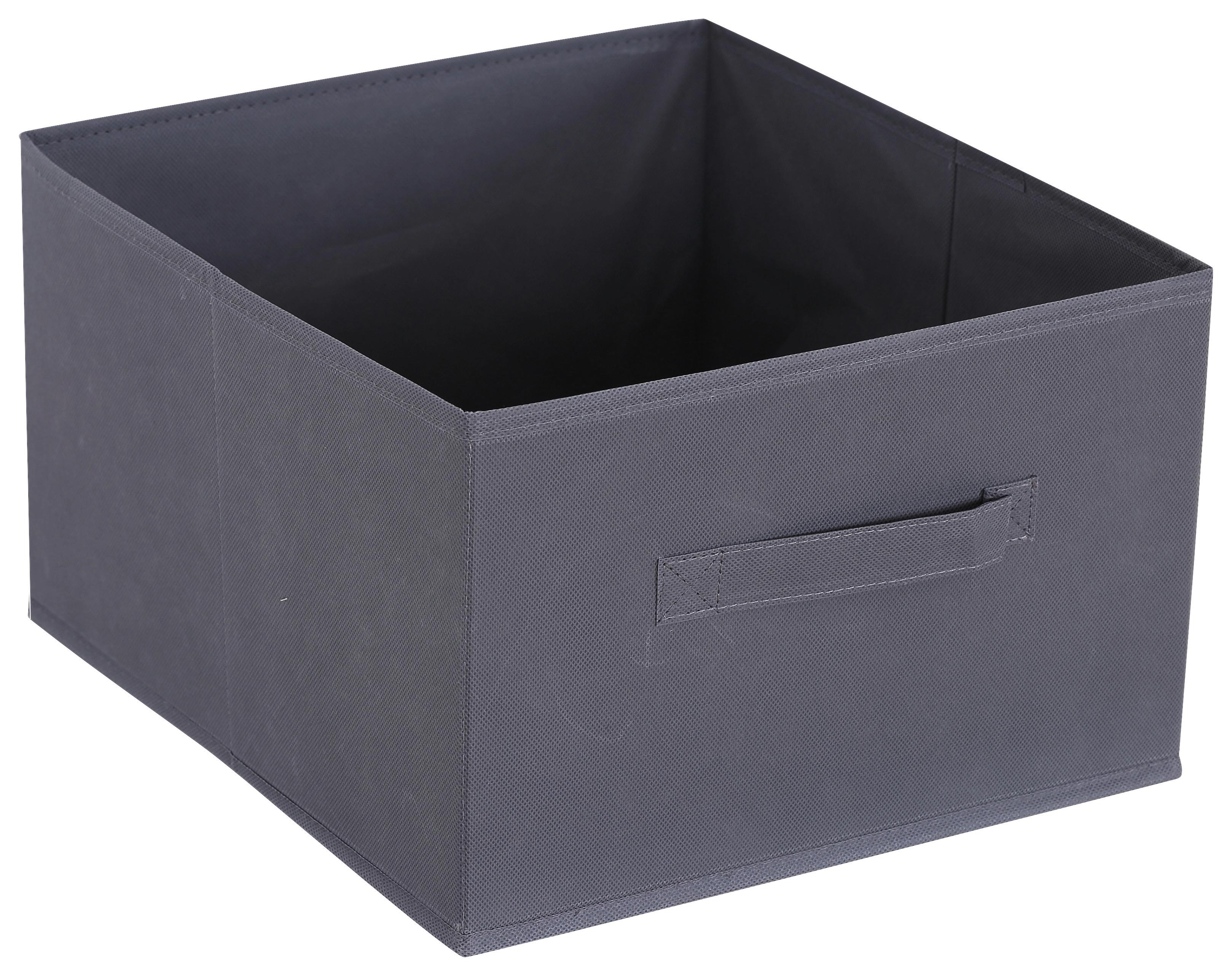 Úložný box TANYA - sivá, Konventionell, kartón/textil (33,5/20/31cm) - Mömax