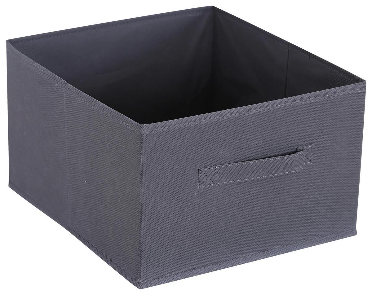 Úložný box TANYA - sivá, Konventionell, kartón/textil (33,5/20/31cm) - Mömax