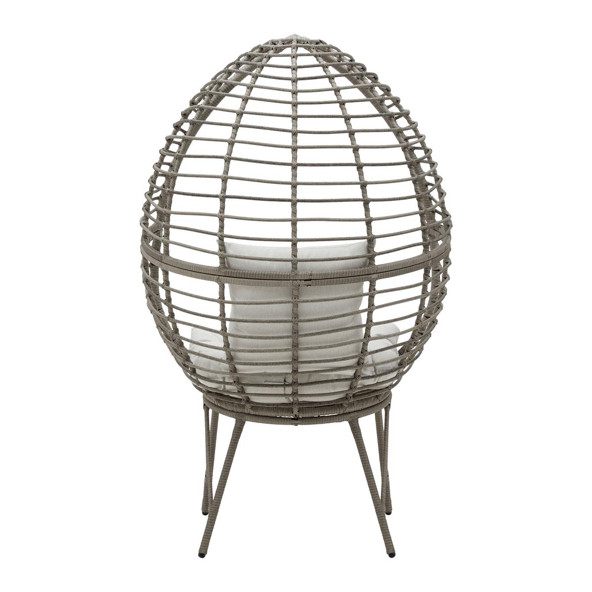 Křeslo MIA - šedá, Moderní, kov/textil (91/153/65cm) - Bessagi Garden