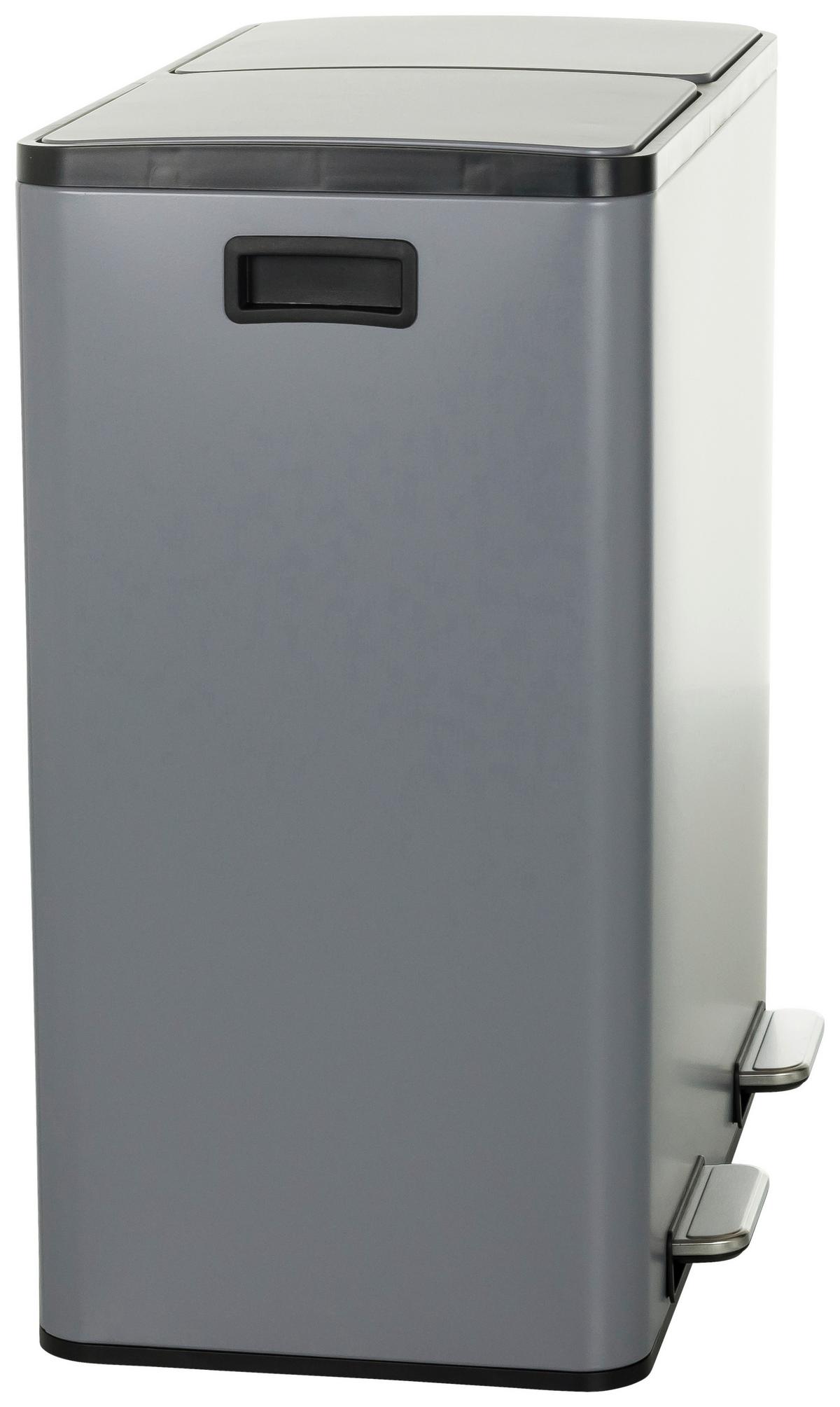 Abfallsammler Clean Xiii Schwarz B: 58,5 cm - Schwarz/Grau, MODERN, Kunststoff/Metall (58,5/62/32cm) - MID.YOU