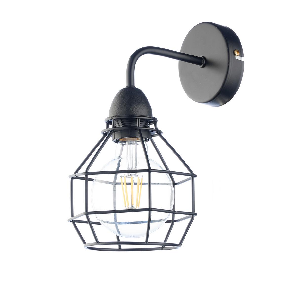 Wandleuchte 4859/App - Schwarz, Basics, Metall (16/23cm)