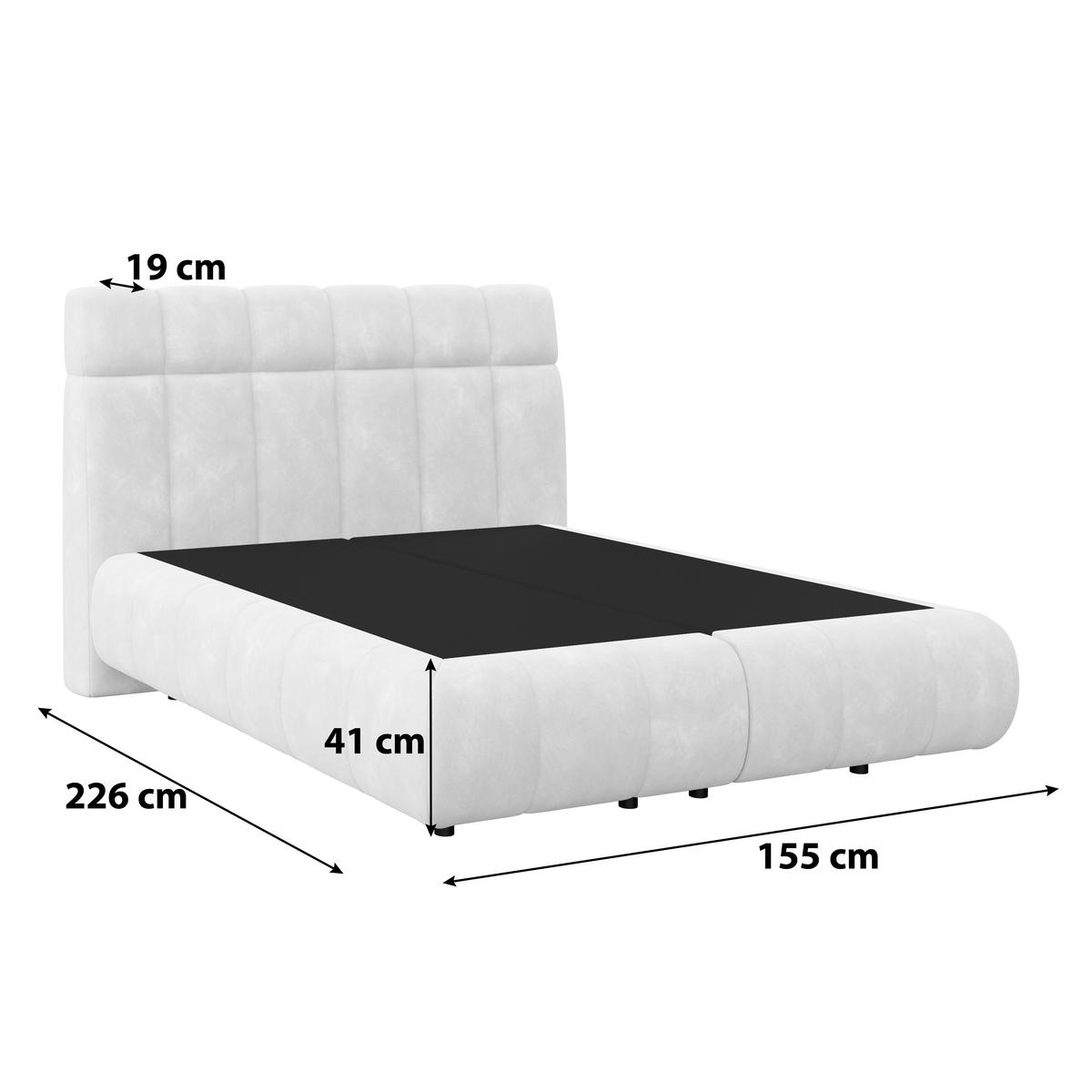 Boxspringbett Nobu o. Matratze Champagner, LF: 140x200 cm - Champagner/Schwarz, Trend, Holz/Textil (140/200cm)