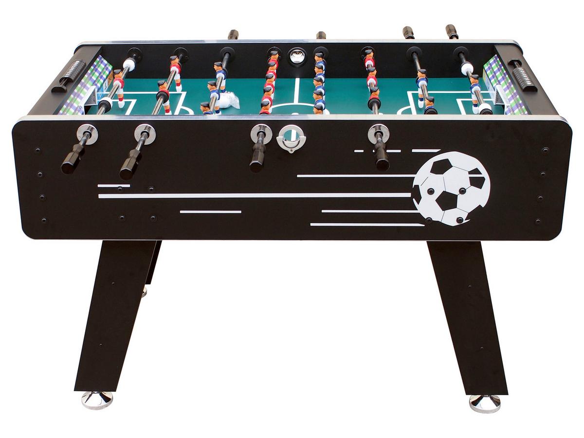 Tischfußball Holz Schwarz 4 Bälle, Manueller Torzähler - Schwarz, KONVENTIONELL, Holz (75/88/141cm) - Ambia Garden