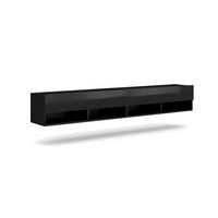 Lowboard TV Stand Derby 200 Schwarz B: 200 cm - Schwarz Hochglanz/Schwarz, Design, Holzwerkstoff/Kunststoff (200/31/33cm) - MID.YOU