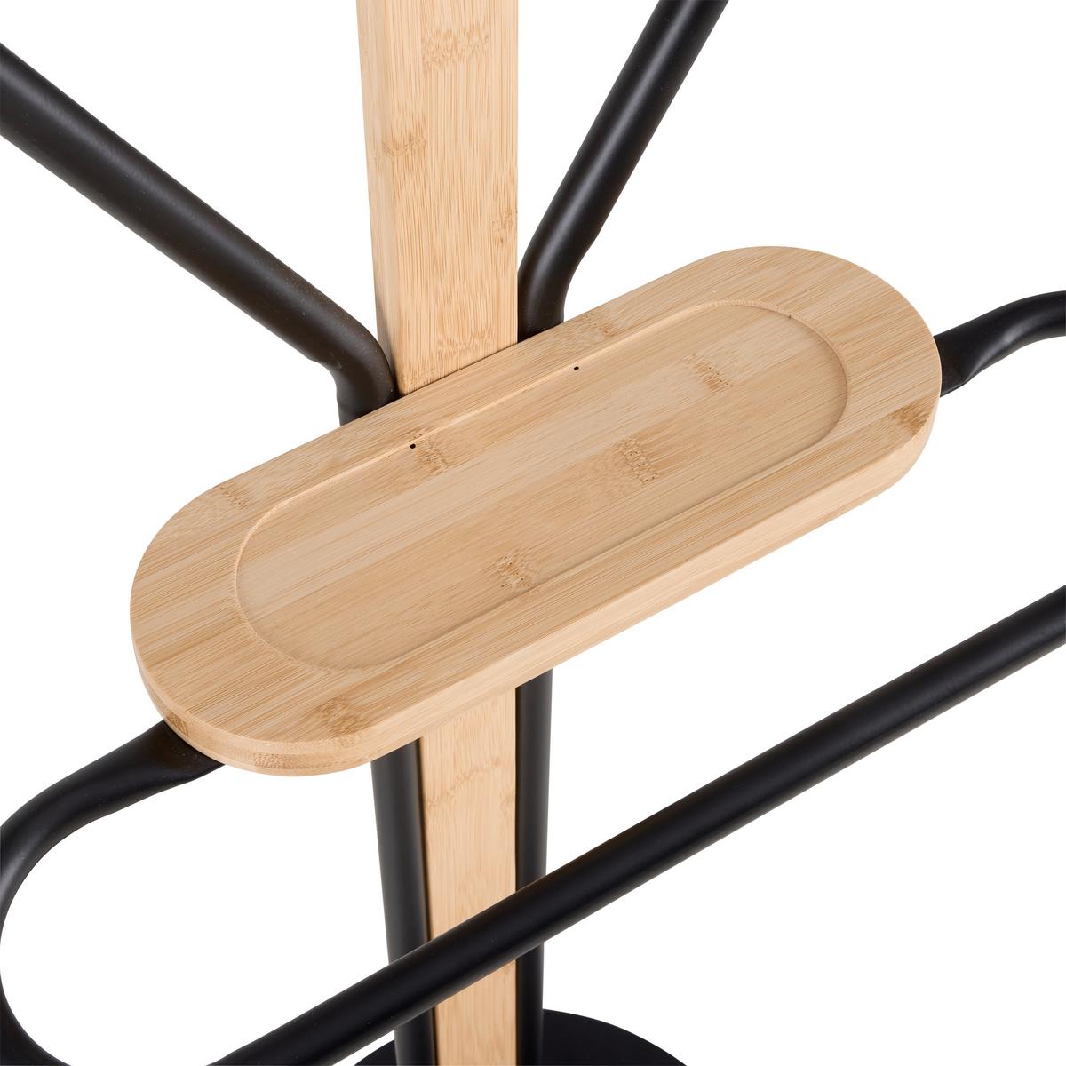 NĚMÝ SLUHA MICHA II -SB- - černá/přírodní barvy, Moderní, kov/dřevo (45/111/28.5 cmcm) - Mömax