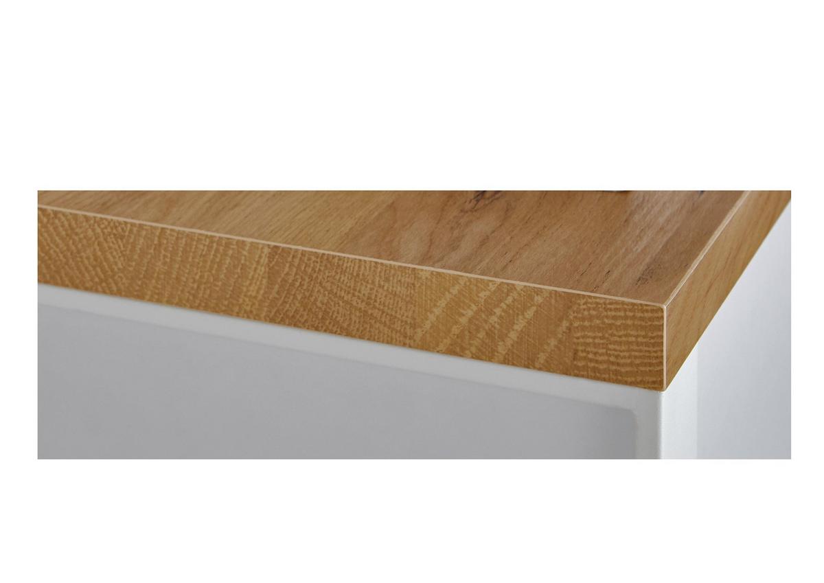Sideboard Loop Sb 180 Eichefarben/weiß B: 180 Cm - Eichefarben/Weiß, KONVENTIONELL, Holzwerkstoff/Metall (180/76/40cm) - Livetastic