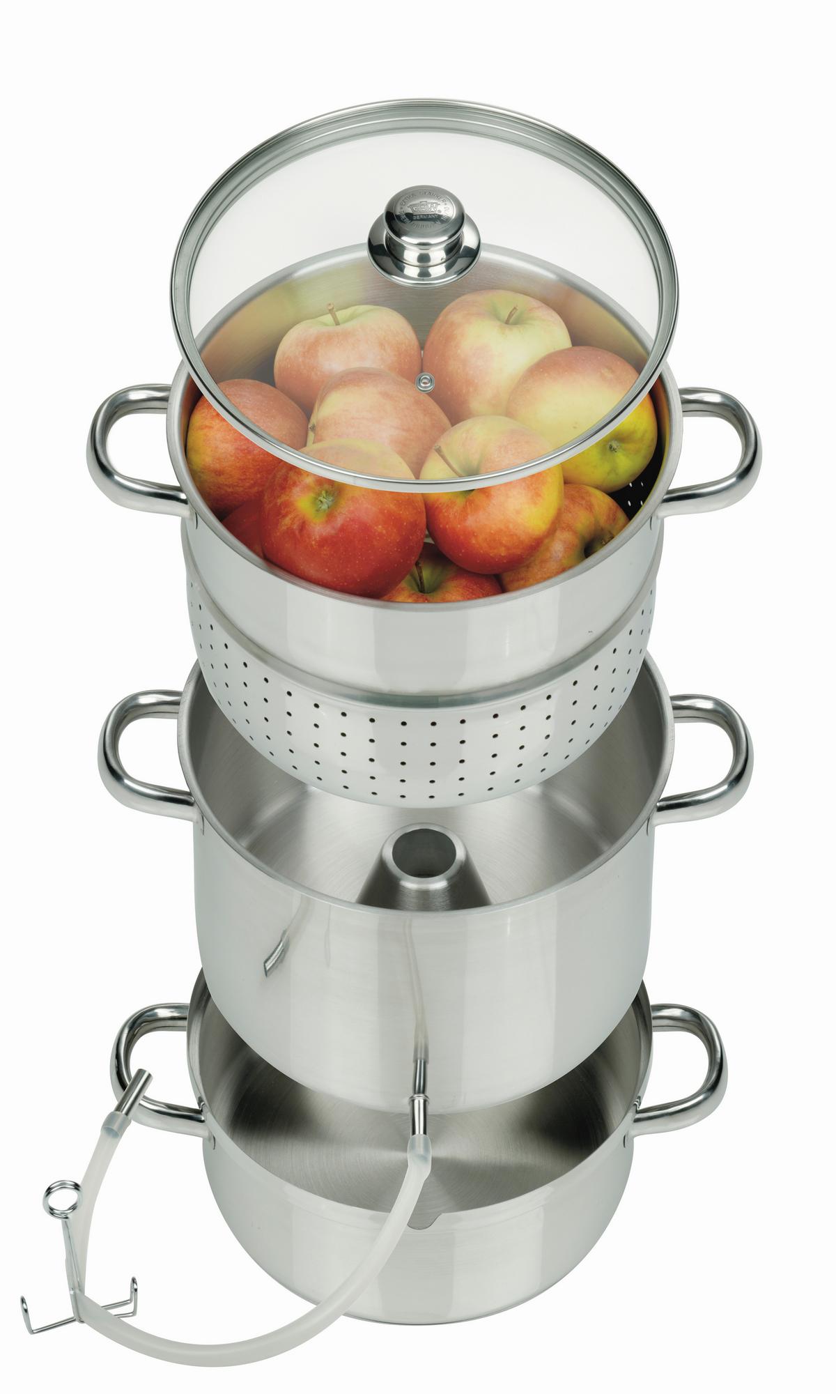Dampfentsafter Edelstahl - Edelstahlfarben, Basics, Metall (8l) - GSW