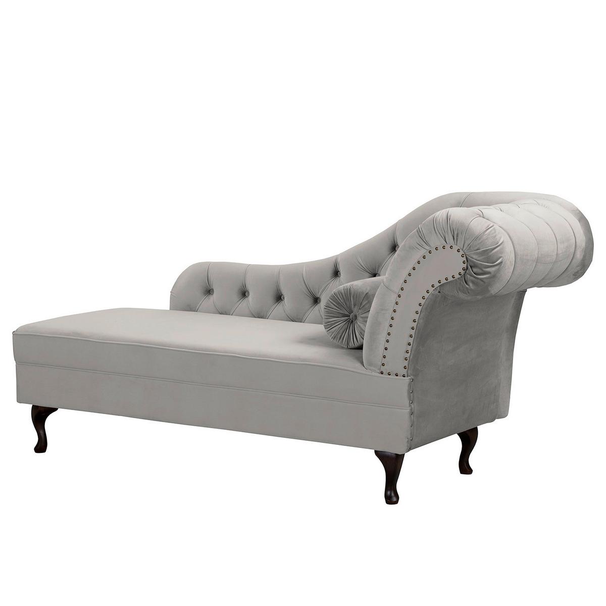 Récamiere Pako Grau B: 185cm - Braun/Grau, Design, Textil (185/93/75cm) - Livetastic