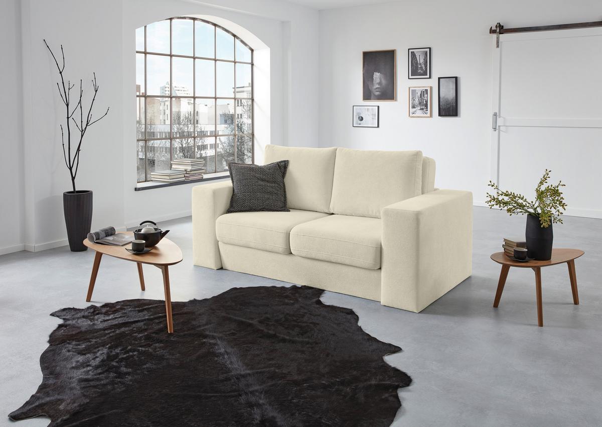 Viersitzer-Sofa Looks V-1 - Eichefarben/Creme, Design, Textil (252/96/107cm) - LOOKS by W.Joop