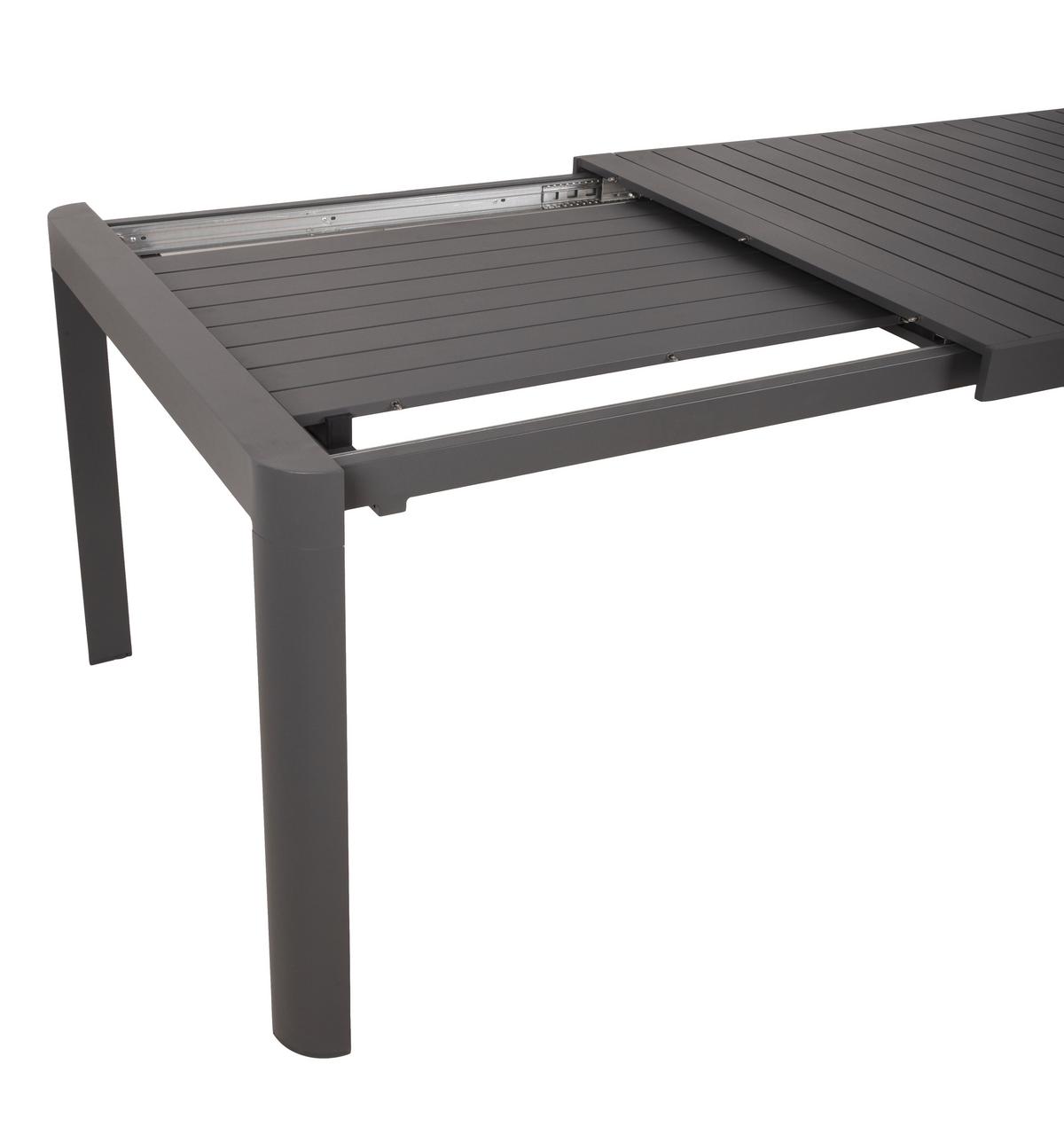 Gartentisch Amira - Anthrazit, Basics, Metall (195/100/75cm) - Gardenson