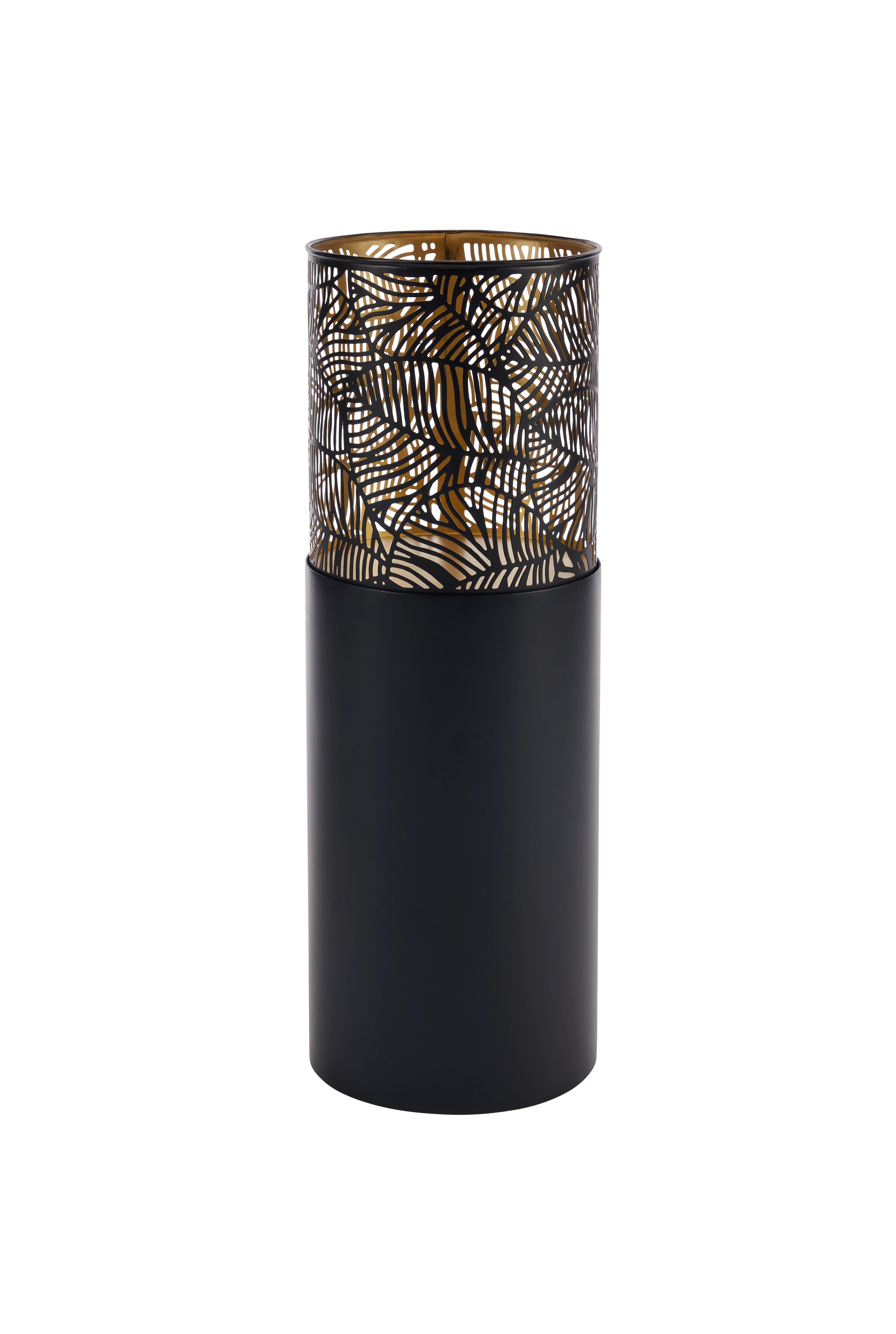 Laterne Denise - Goldfarben/Schwarz, MODERN, Metall (18/50cm) - James Wood