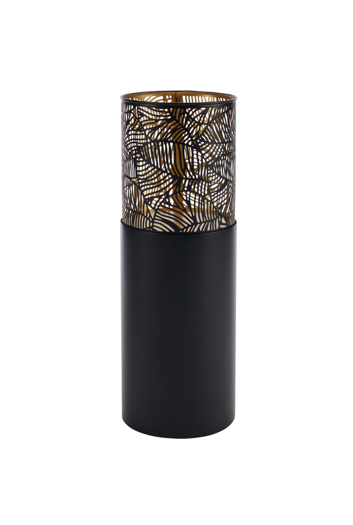 Laterne Denise - Goldfarben/Schwarz, MODERN, Metall (18/50cm) - James Wood