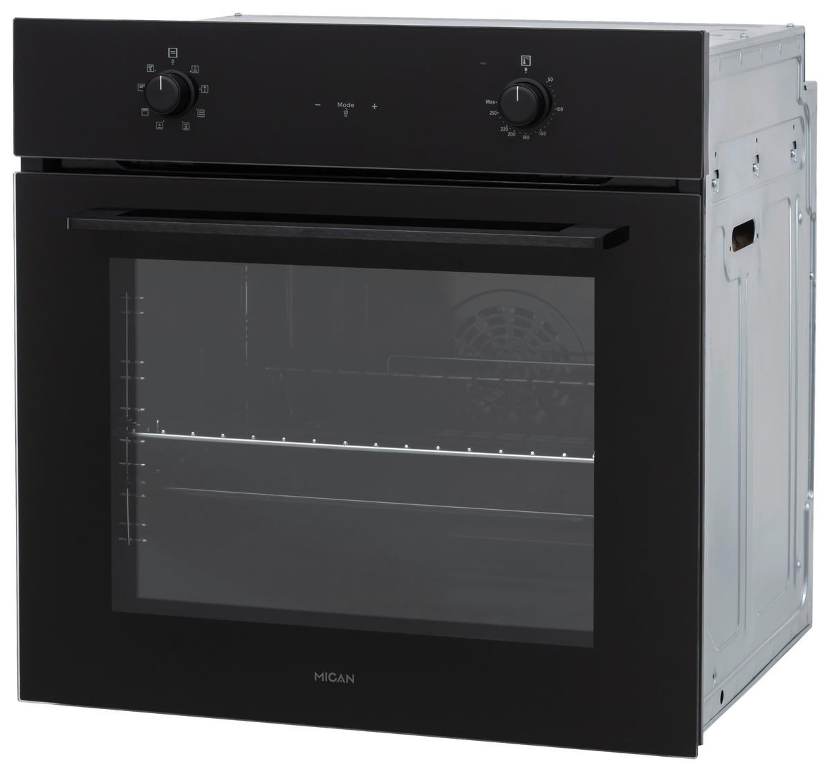 Einbaubackofen Boahsd65 - Schwarz, Basics, Glas/Metall (59,5/59,5/57cm) - Mican