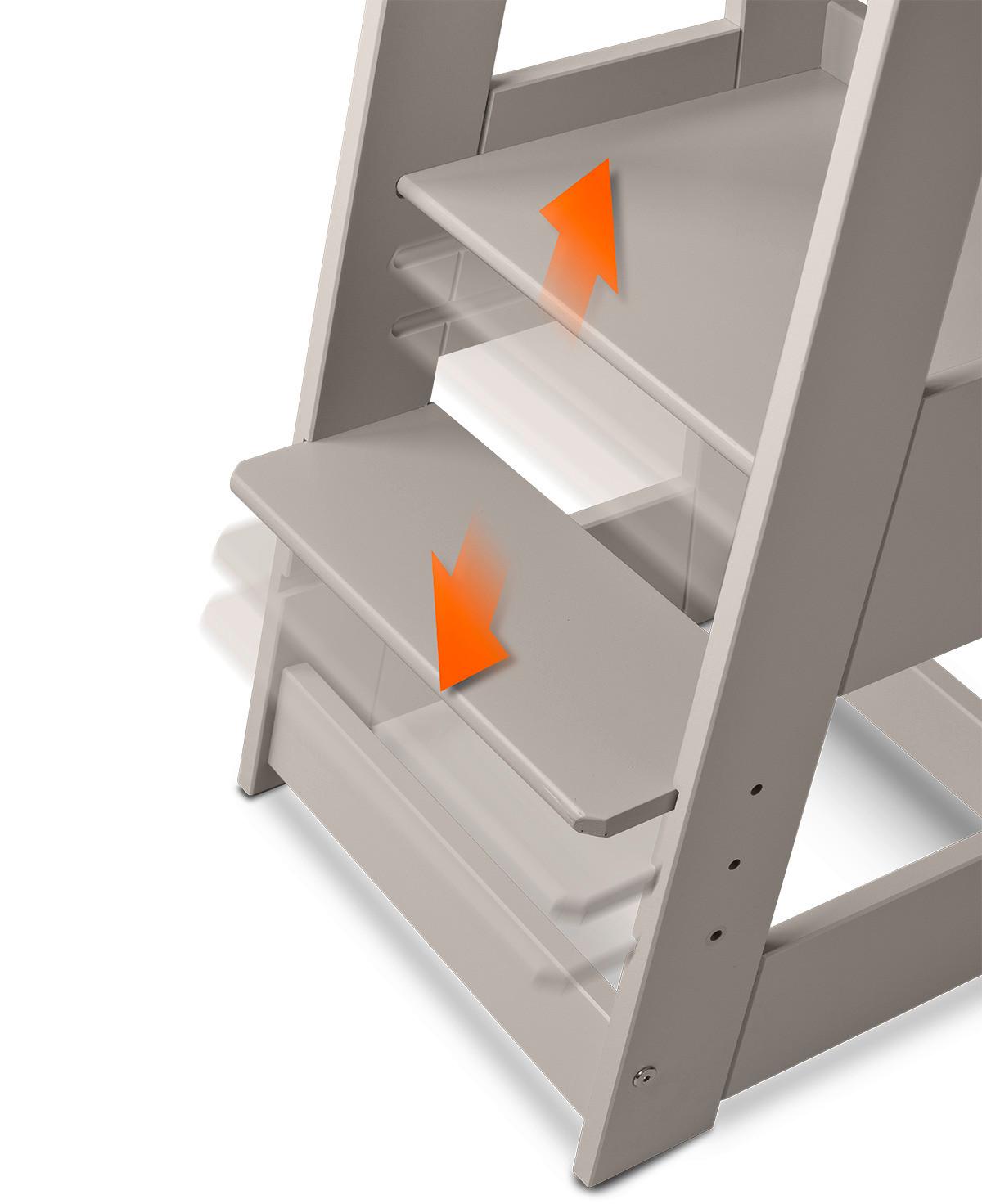 Lernturm Grau - Hellgrau, Design, Holz (40/91/45cm) - tiSsi