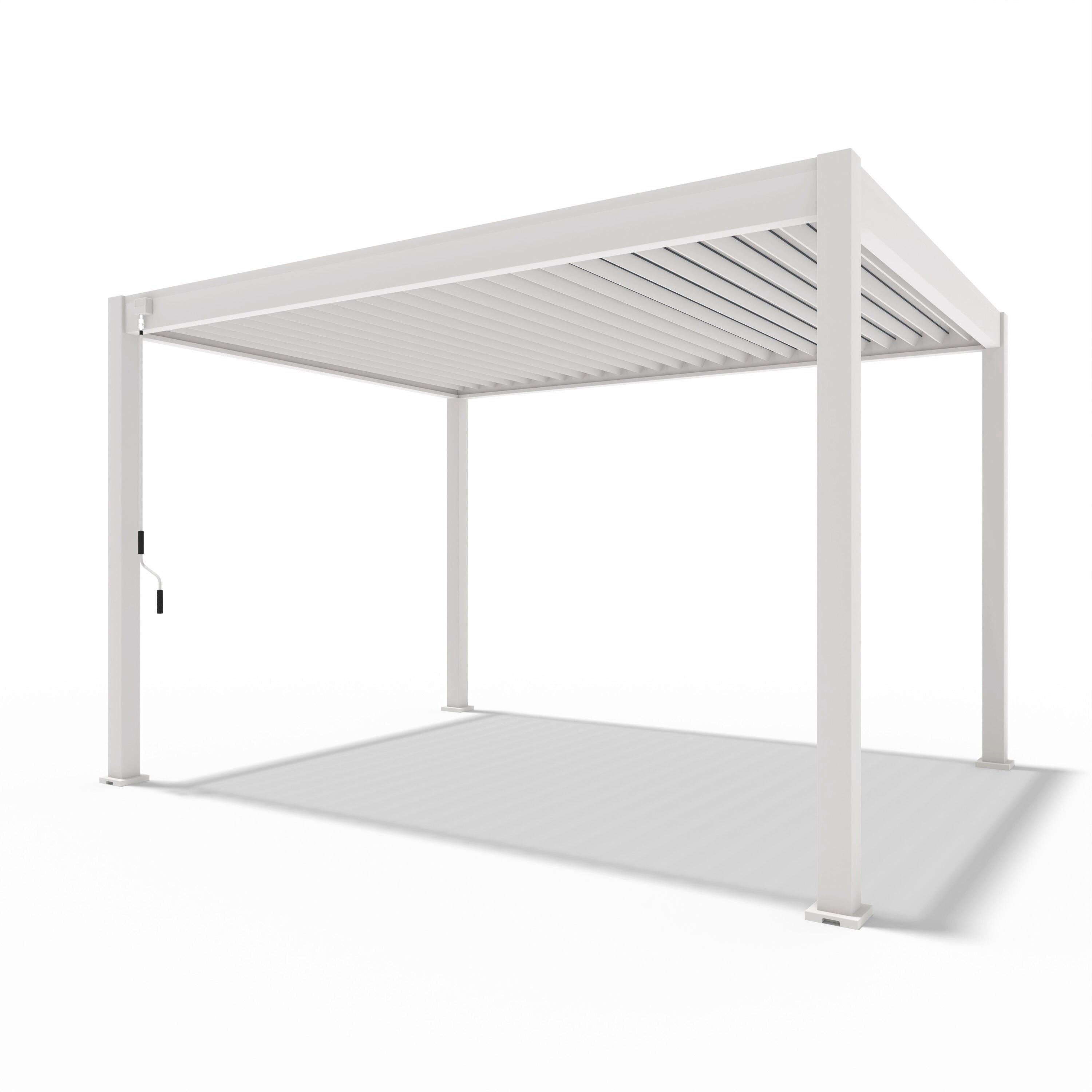 Pergoline Trumpf, 300x400 cm wetterbeständig, Ivory sand - Perlmutt, Basics, Metall (300/255/400cm) - Gardenson