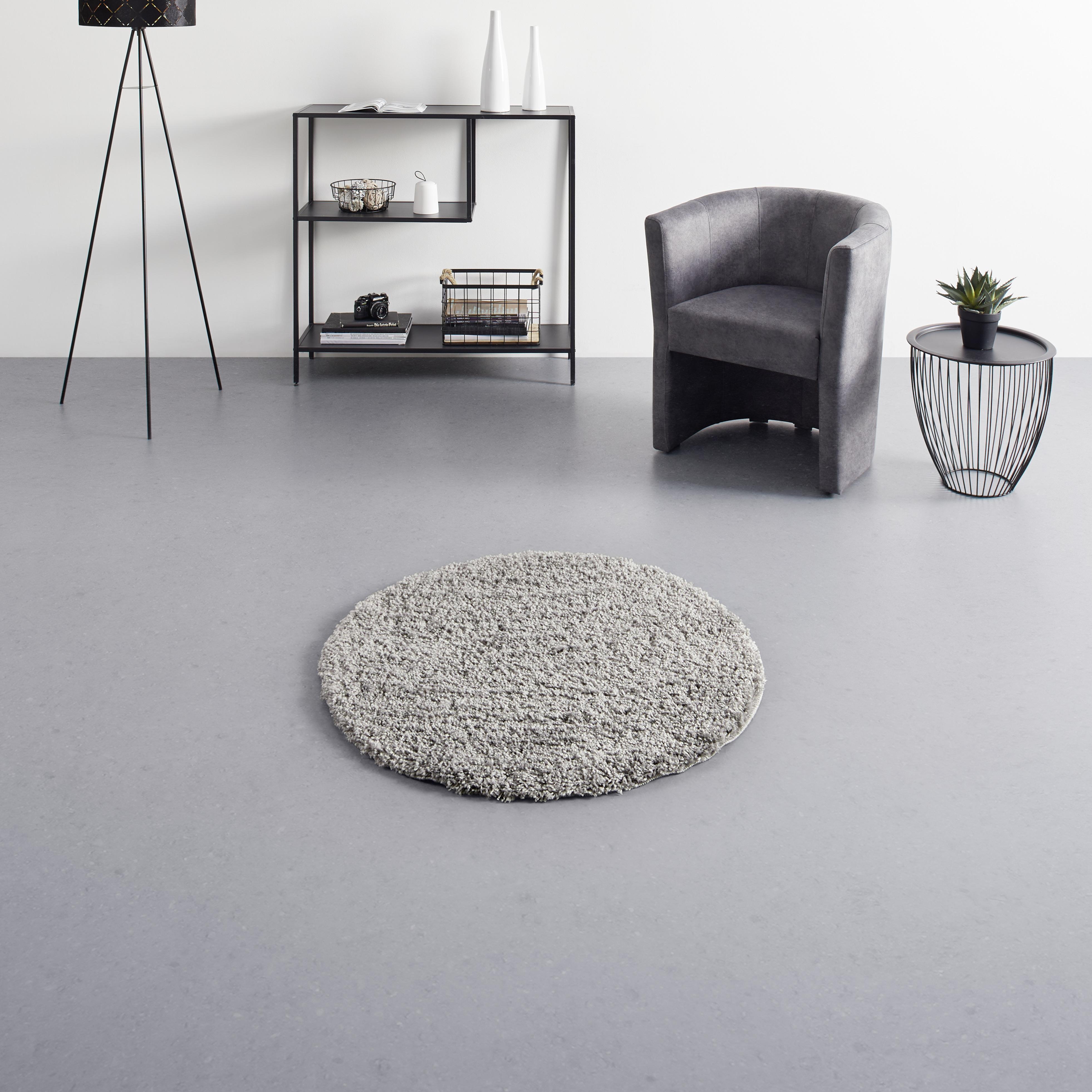 Koberec S Vysokým Vlasom Bono 4, 80cm, Svetlosivá - svetlosivá, Konvenčný, textil (80cm) - Modern Living