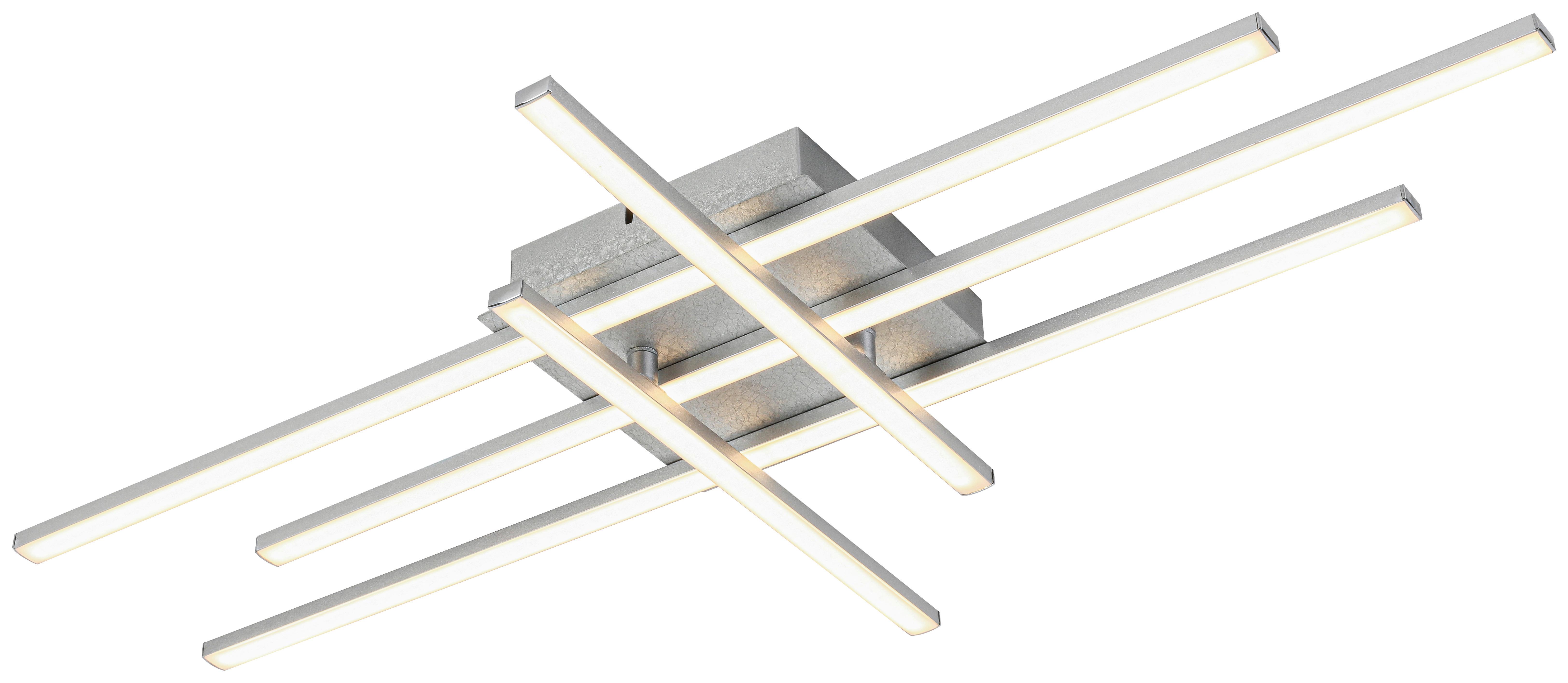 Led-deckenleuchte Cindy - Silberfarben, Basics, Kunststoff/Metall (40/69/6,5cm) - Luca Bessoni