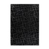 Teppich Schwarz, Silberfarben, Bijou 125, Bxl: 200x290 Cm - Silberfarben/Schwarz, KONVENTIONELL, Textil (200/290cm)