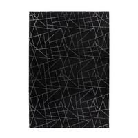 Teppich Bijou Schwarz/Silberfarben, 80x150cm - Silberfarben/Schwarz, KONVENTIONELL, Textil (80/150cm)
