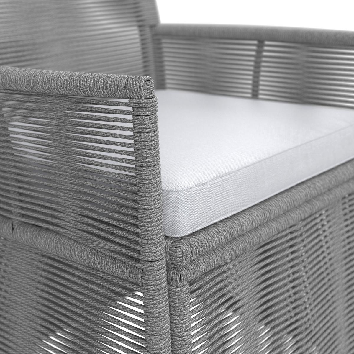 ZÁHRADNÁ SÚPRAVA SIMONE - farba akácie/svetlosivá, Modern, drevo/textil - Bessagi Garden