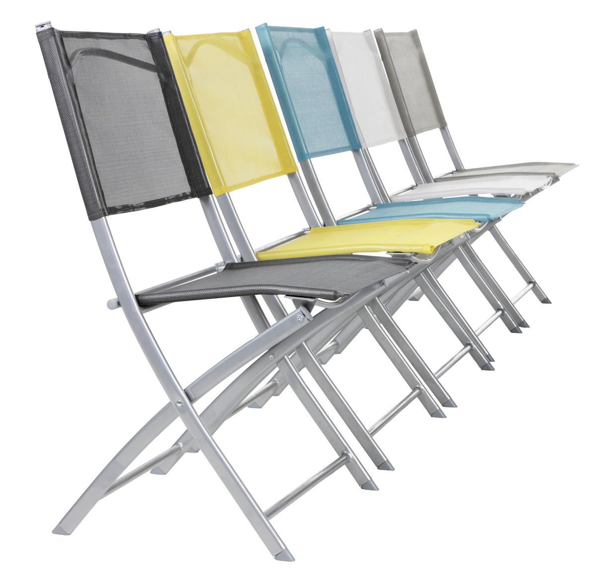 ZAHRADNÍ ŽIDLE RÜDIGER - světle šedá/antracitová, kov/textil (45/83/50cm) - Modern Living