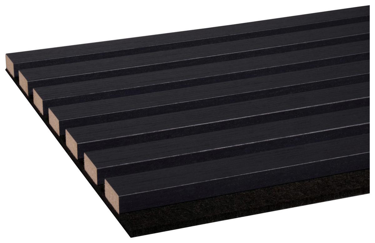 Akusztikus Panel Decowall 260/30cm - sötétszürke, Modern, műanyag/faalapú anyag (30/260/1,7cm)