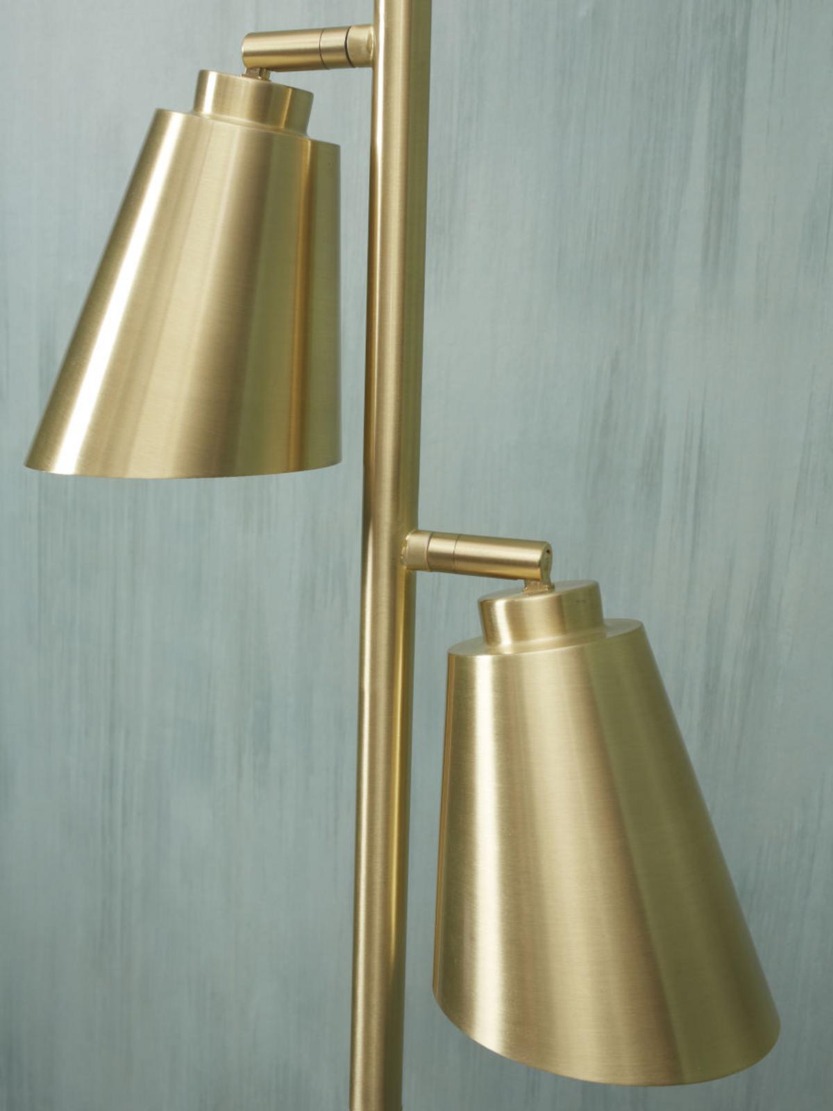 Stehlampe Bremen Goldfarben Mit Schalter - Goldfarben, Basics, Metall (25/162cm) - It's about Romi
