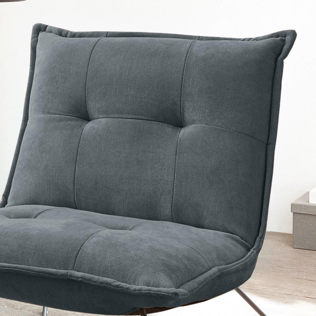 Moderní křeslo Vico šedé - černá/antracitová, Basics, kov/textil (69/76/86cm) - MID.YOU
