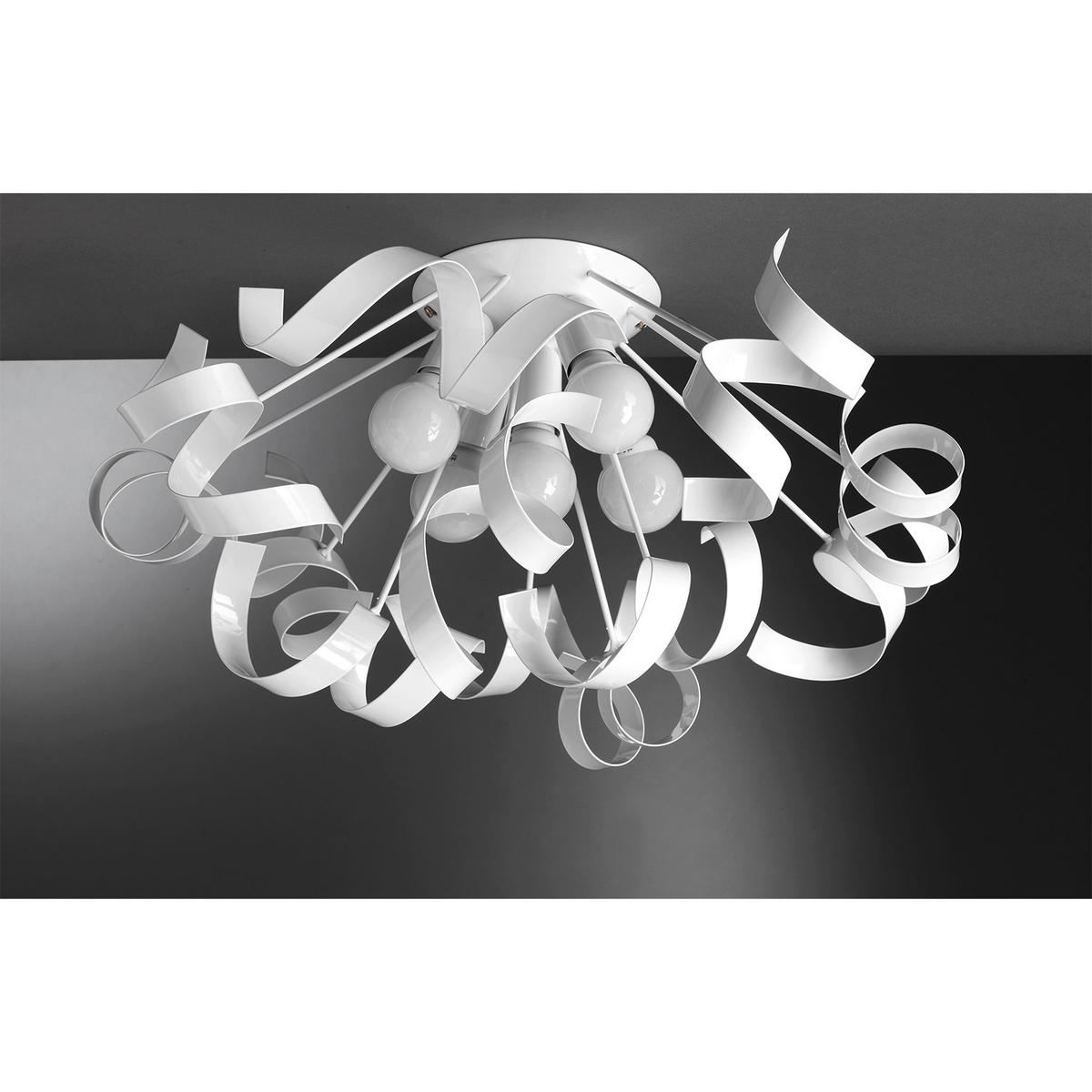 Deckenleuchte 4812/pl5b - Weiß, Design, Metall (60/30cm)