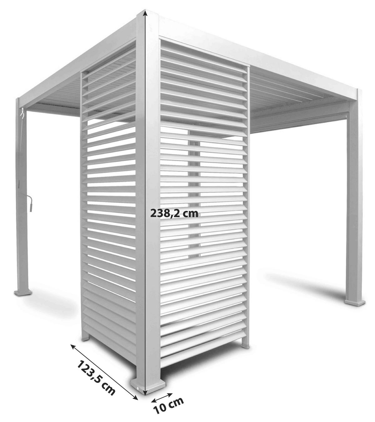Boční stěna k altánu MIRADOR ZUBEHÖR ANTHRAZIT - antracitová, Moderní, kov (123,5/240/10cm) - Gardenson