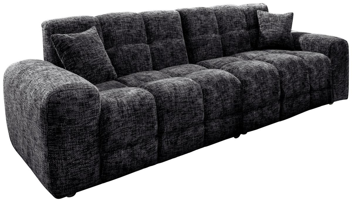 Viersitzer-Sofa Bosco, Schwarz B: 300 cm - Schwarz, MODERN, Textil (300/87/120cm) - Livetastic