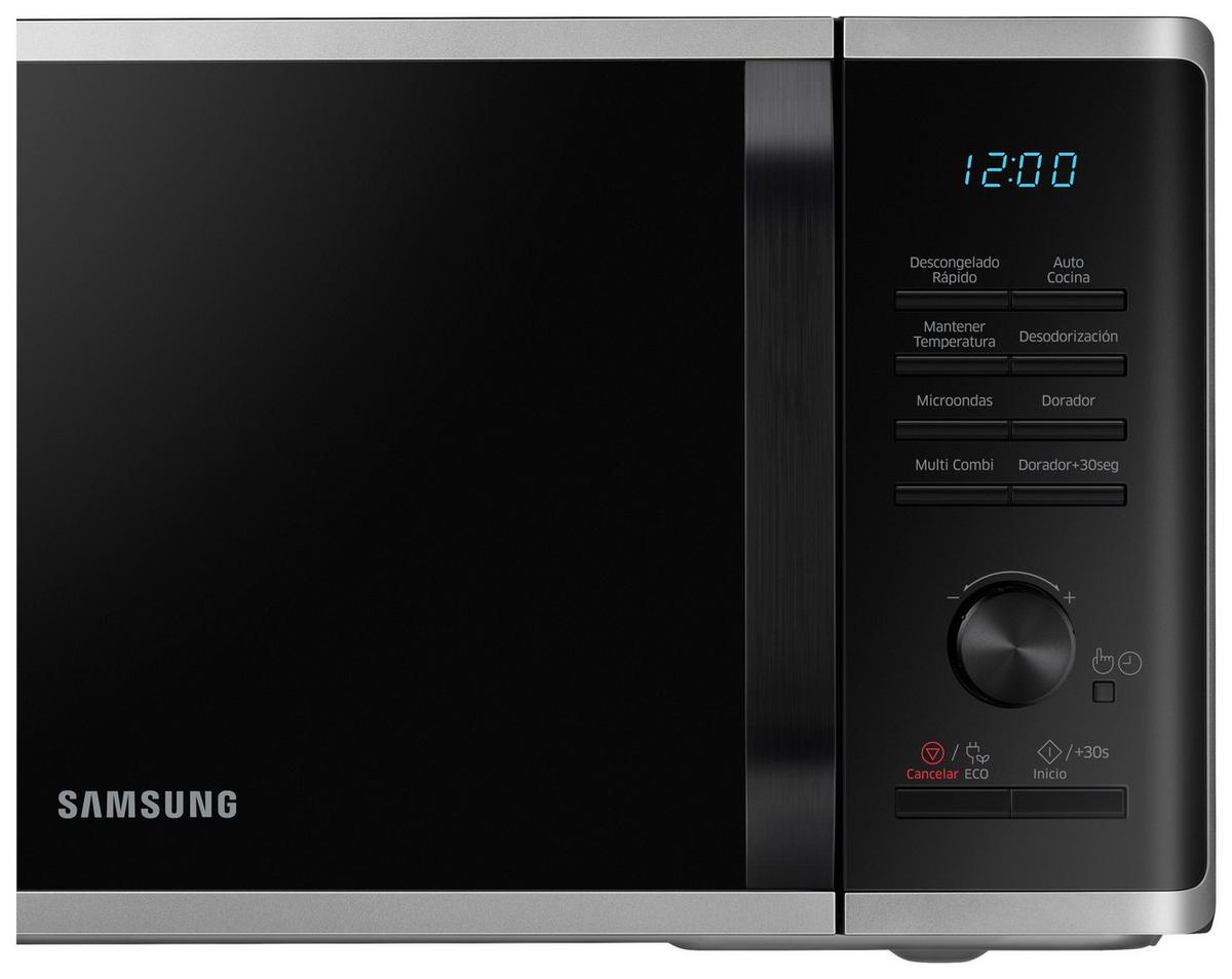Mikrowelle Schwarz/Silberfarben 1250w - Silberfarben/Schwarz, Basics, Keramik/Kunststoff (49/27,5/39cm) - Samsung