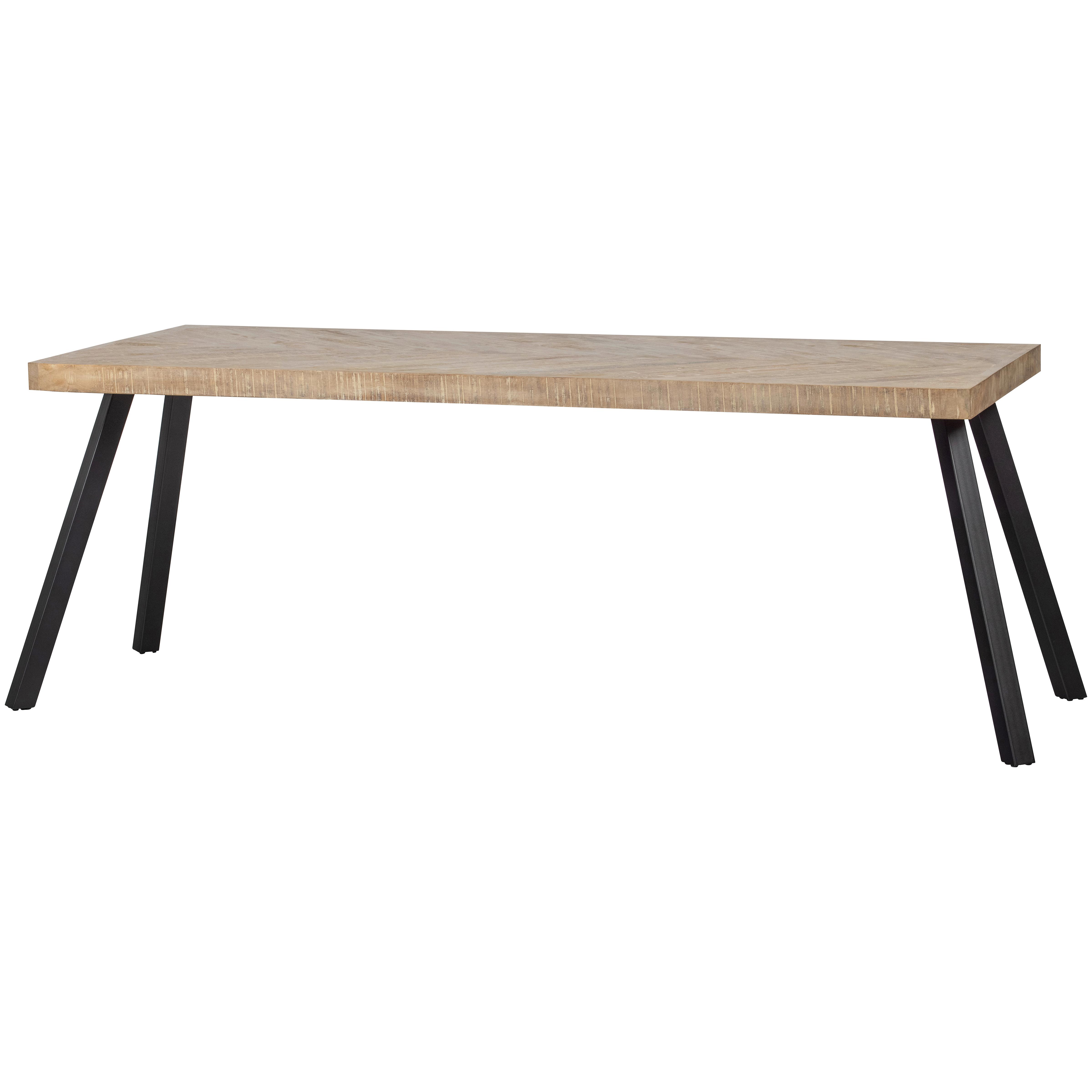 Esstisch Tablo Eichefarben L: 180 Cm - Eichefarben/Schwarz, Design, Holz/Metall (180/90/75cm) - Livetastic