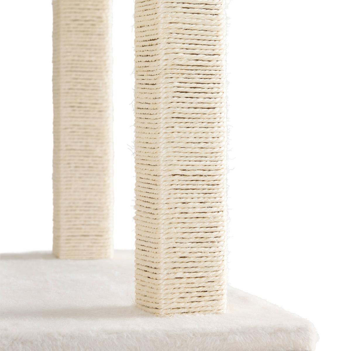 Škrabací strom pro kočky BROWNIE - bílá/černá, Konvenční, karton/kompozitní dřevo (70/60/216cm) - Mömax