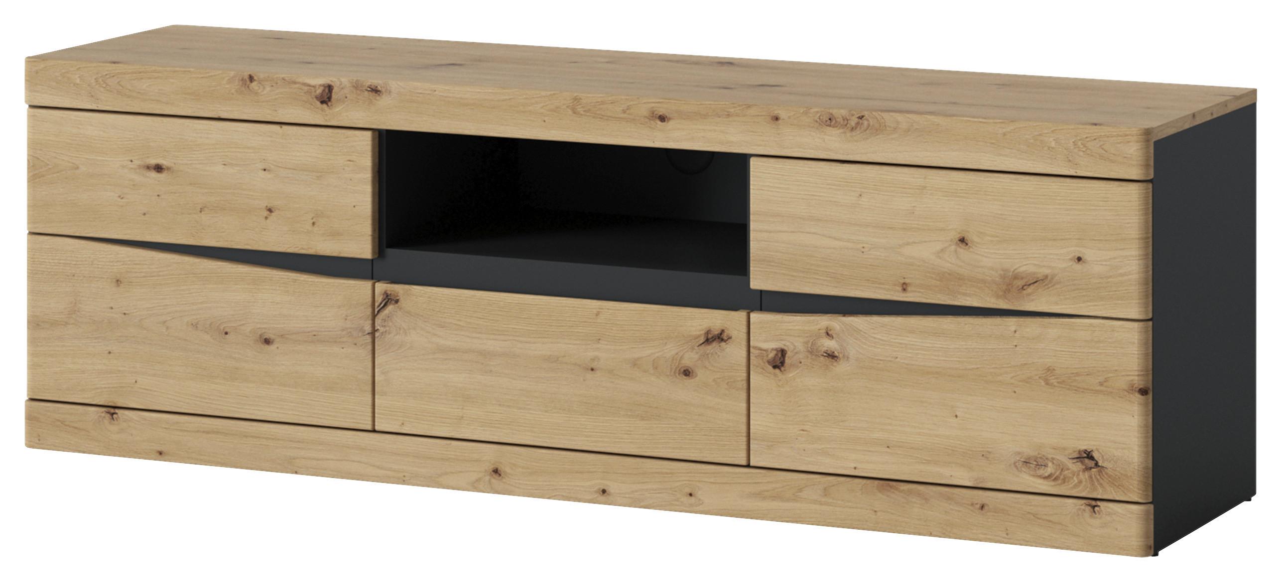 TV-Element Turino Eiche Artisan/Anthrazit B: 150cm - Anthrazit/Eiche Artisan, Trend, Holzwerkstoff (150/49,8/39,9cm)