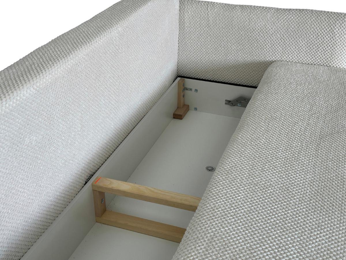 3-sitzer-sofa Mit Schlaffunktion Rose B: 218 Cm - Creme/Schwarz, Design, Textil (218/96/102cm) - MID.YOU