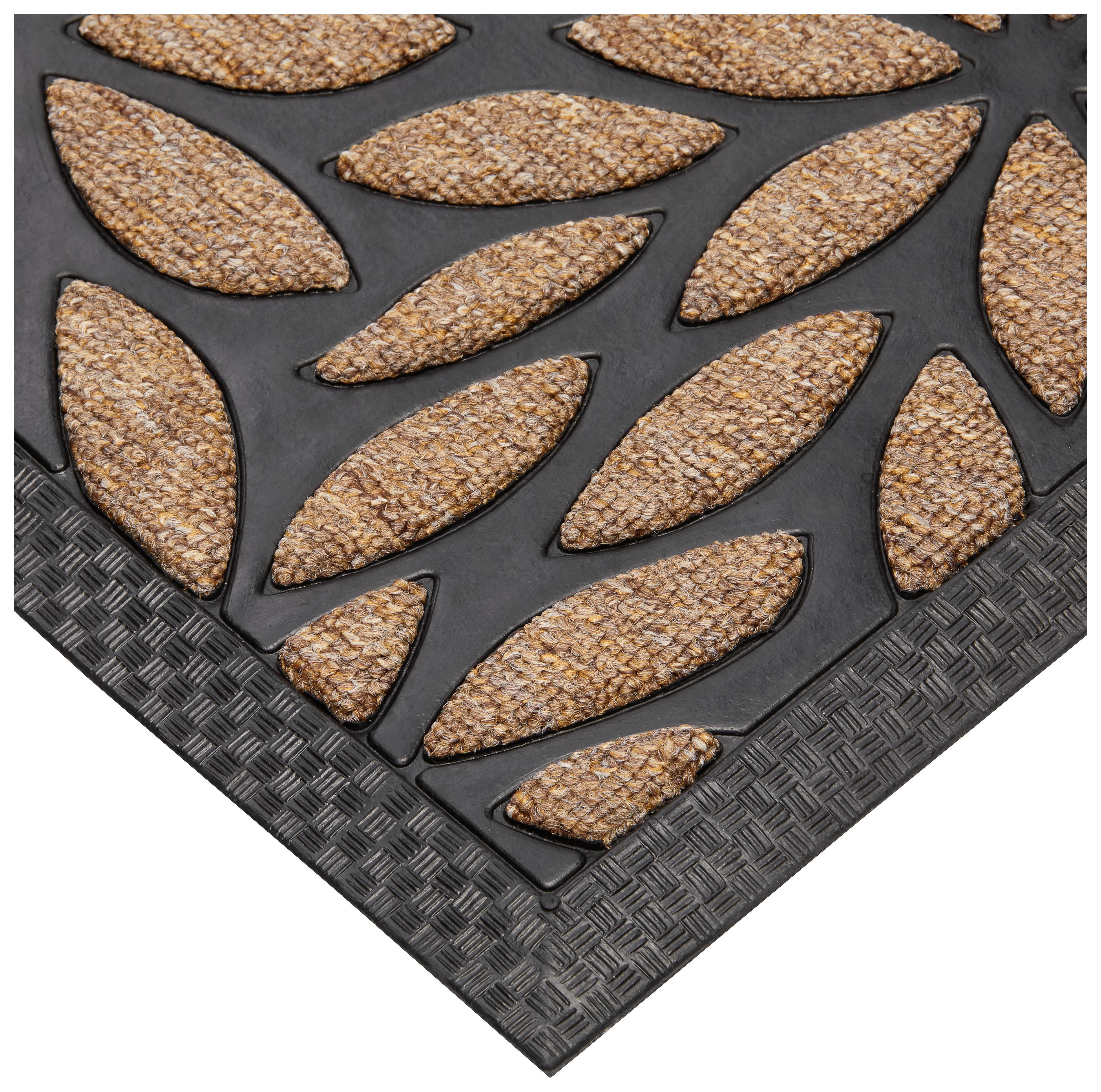 Fußmatte Albertina 40x60 cm Gummi Rutschfest - Beige/Schwarz, MODERN, Kunststoff (40/60cm) - Homezone