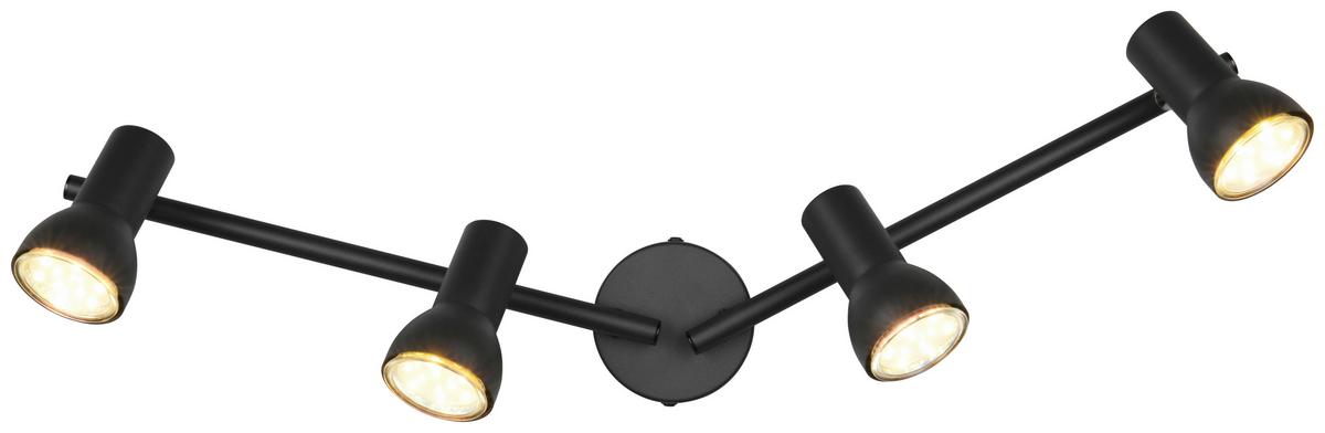 Strahler Liam - Schwarz, MODERN, Metall (60,5/9,5/15,5cm) - Luca Bessoni