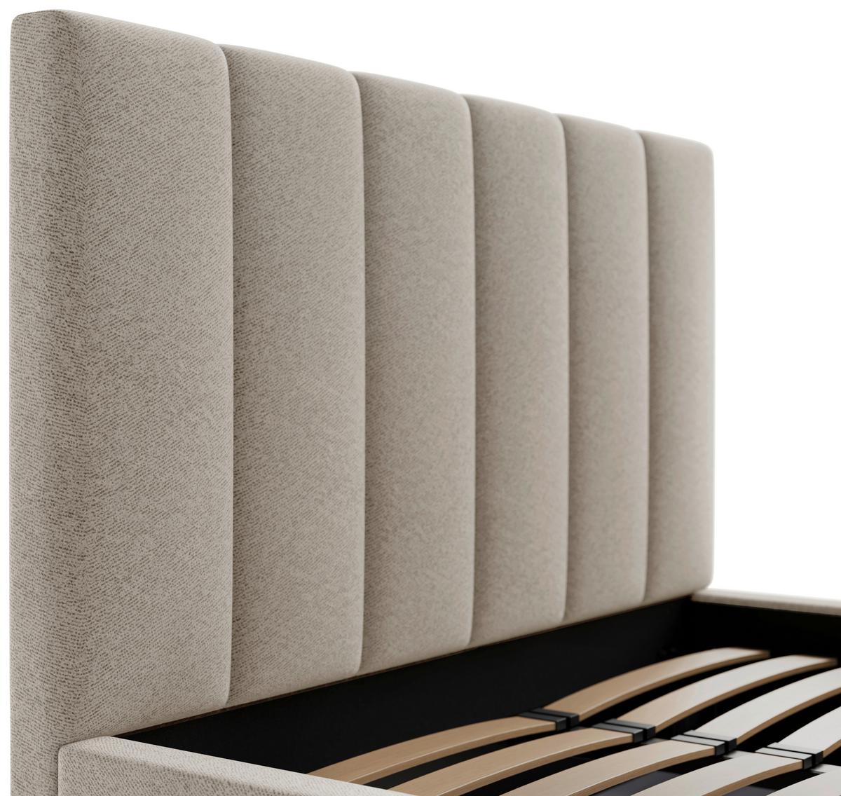 Polsterbett Talera Loft creme180x200cm - Creme/Schwarz, KONVENTIONELL, Holz/Textil (180/200cm)