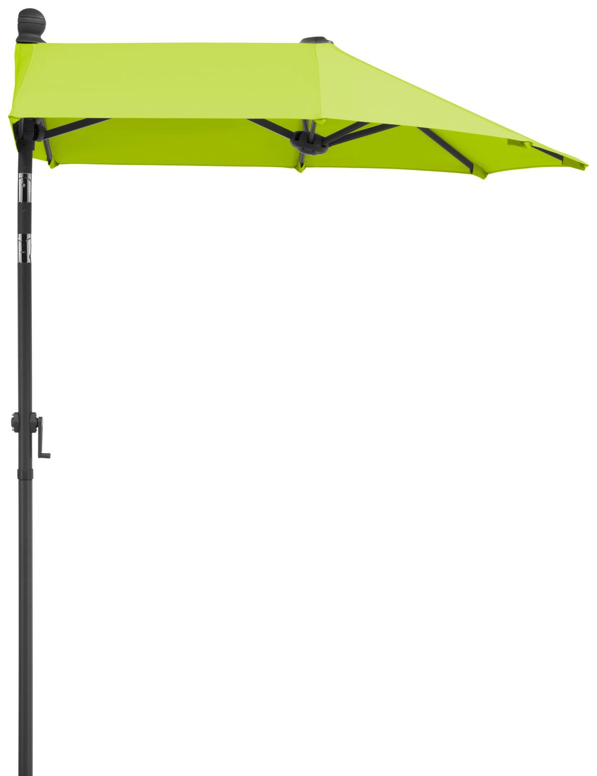 Ampelschirm Salerno Mezza BxHxT: 150x228x150 cm Apfelgrün - Anthrazit/Grün, Basics, Textil/Metall (150/228/150cm) - Schneider