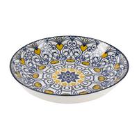 Hluboký talíř Maja, Ø: 21cm - modrá/žlutá, Lifestyle, keramika (21/4cm) - Mömax