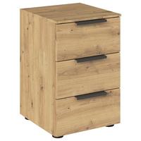 Nachtkästchen Eiche Artisan Flipp H: 61 cm - Schwarz/Graphitfarben, MODERN, Holzwerkstoff (40/61/42cm) - Rauch Möbel