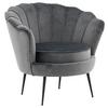 Sessel Calais - Dunkelgrau/Schwarz, Design, Textil/Metall (83/76/77cm) - Livetastic