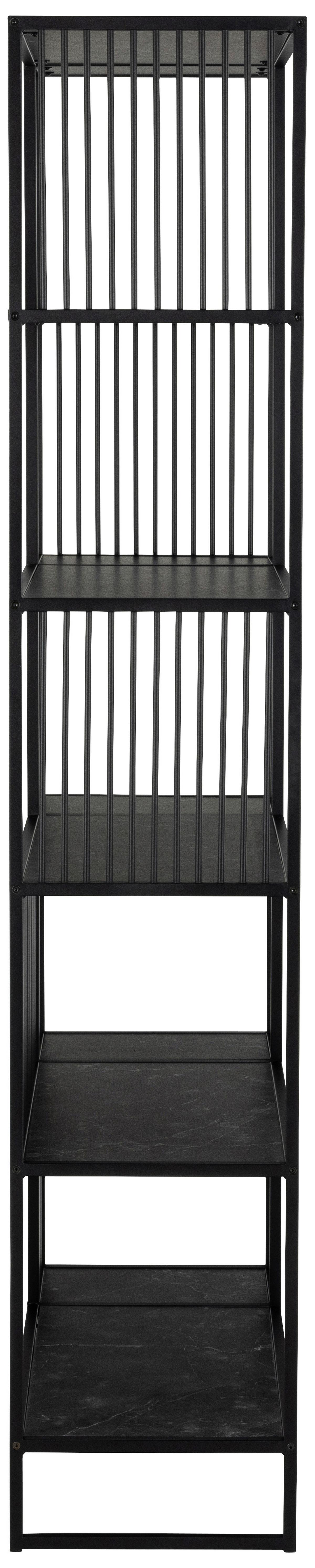 Regal Strington Schwarz Mdf B: 85 Cm - Schwarz, Design, Holzwerkstoff/Metall (85/185/35cm) - MID.YOU