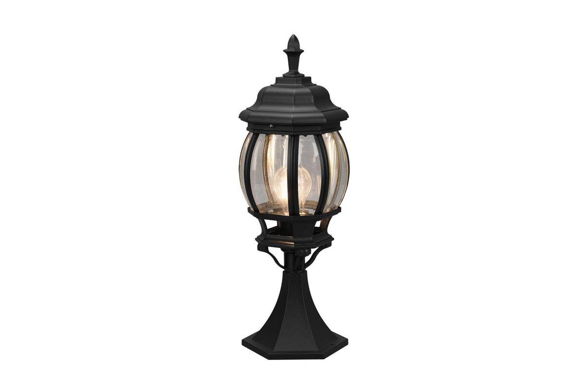 Wegeleuchte 506960132 Elvo - Klar/Schwarz, KONVENTIONELL, Glas/Metall (17/49cm) - Trio Leuchten