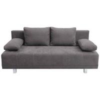 2-Sitzer-Sofa Mit Schlaffunktion Laser B: 194 cm - Chromfarben/Graubraun, Design, Textil (194/77/89cm) - MID.YOU