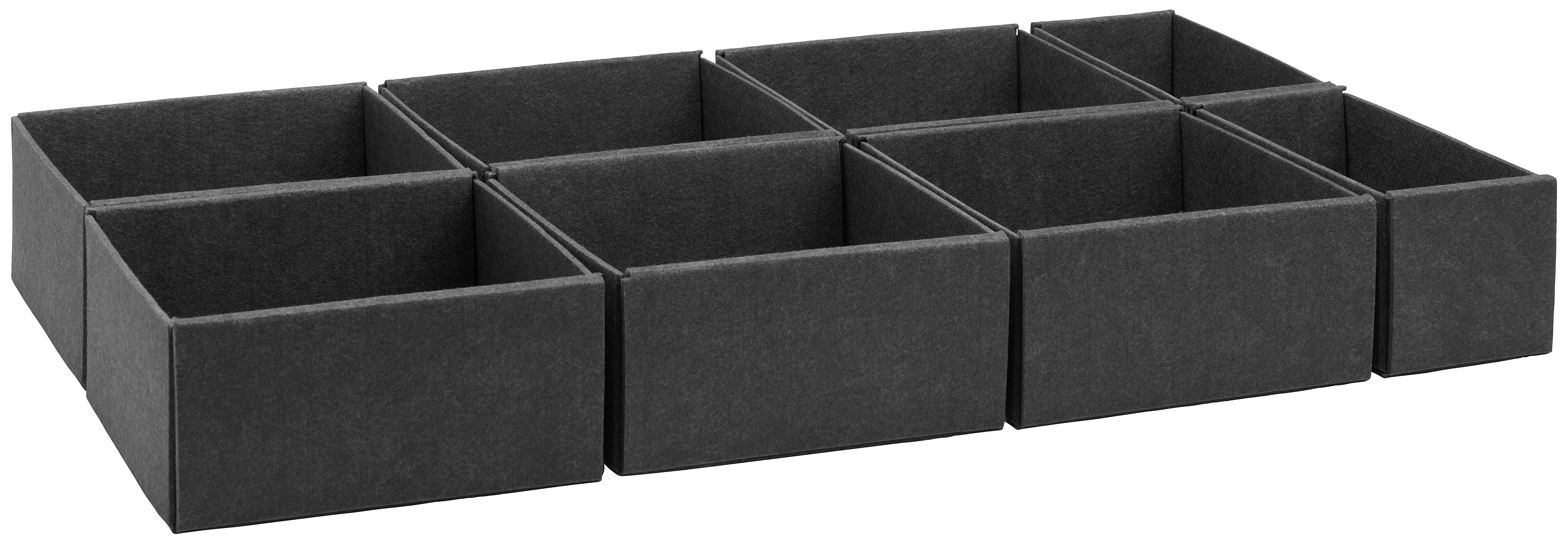 Zásuvkový box Unit, L - sivá, Konventionell, textil - Premium Living