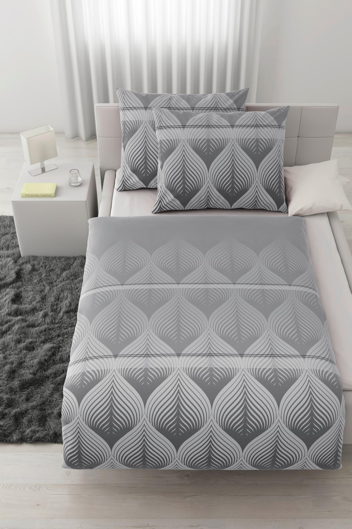 Povlečení Domps, 70/90 200/220cm - šedá, Moderní, textil (200/220cm) - Modern Living