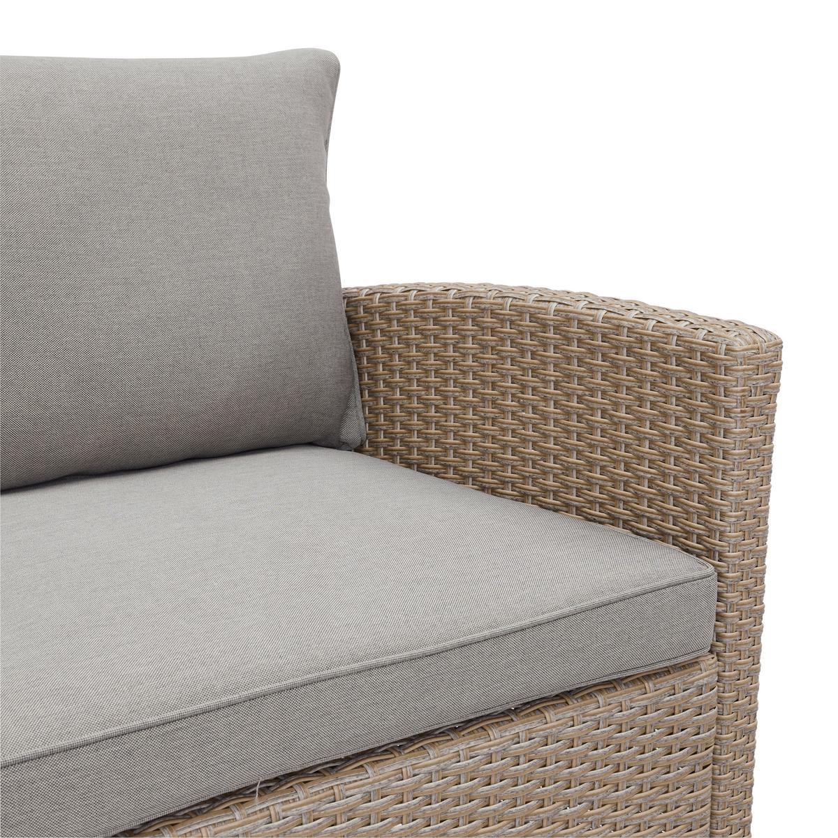 TERASOVÁ SEDACÍ SOUPRAVA Liow - černá/hnědá, kov/textil (175/235cm) - Modern Living